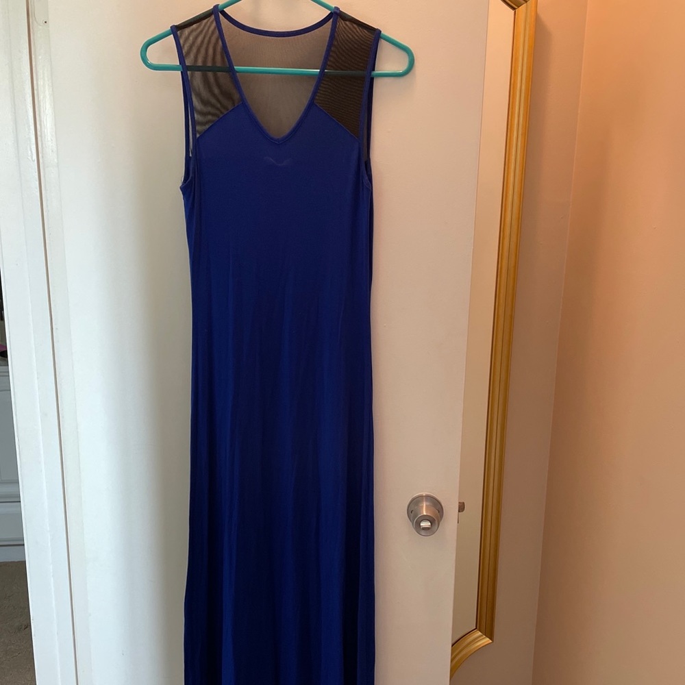 Calvin Klein floor length blue cotton size 4 dress maxi